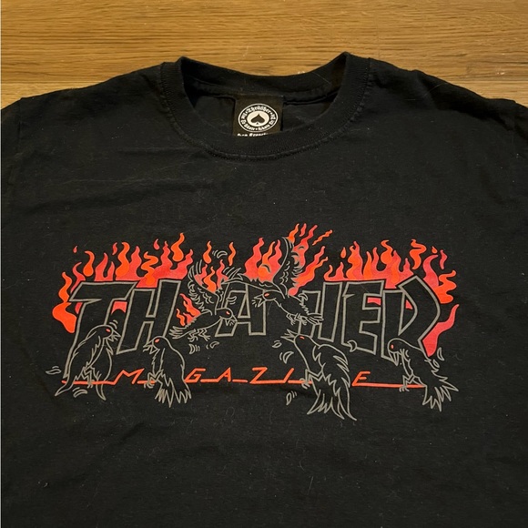 Thrasher Crow Flame Graphic Tee - Picture 2 of 5